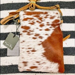 cowhide purse
